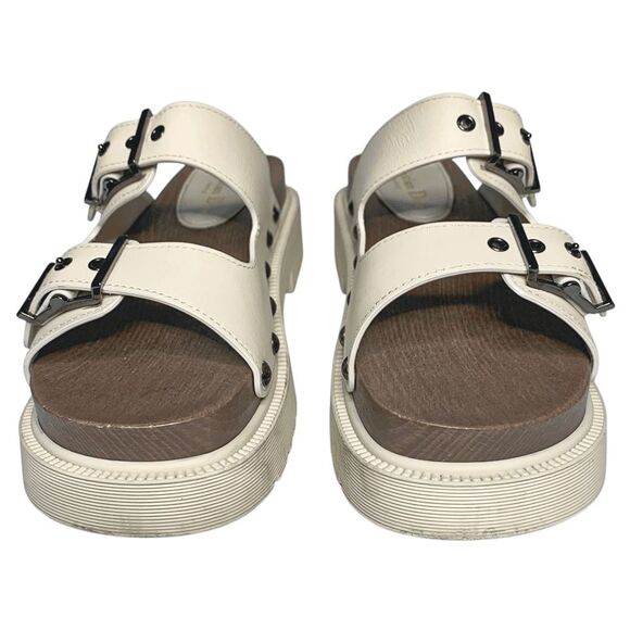 Christian Dior Diorquake Buckle Platform Slip On Wood Sandals Leather EU 38 US 8 - Picture 3 of 10